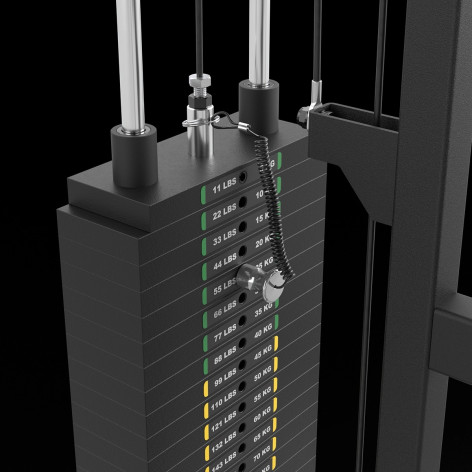 Poste à poulie avec support de poids enfichables 100 kg