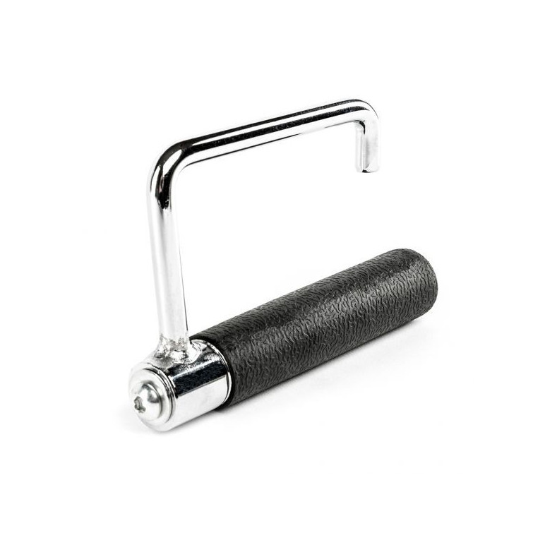 Poignée de tirage rotative à une main chromée avec revêtement caoutchouc