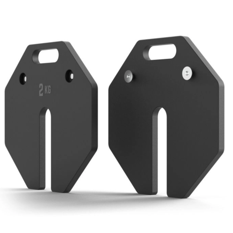 Plaques de poids 2 x 2 kg pour haltères ATX Octa