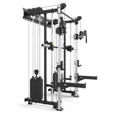 Station de traction murale avec des poids enfichables