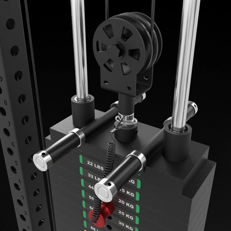 Rack à squat doté du dispositif  Roller-Bandpeg