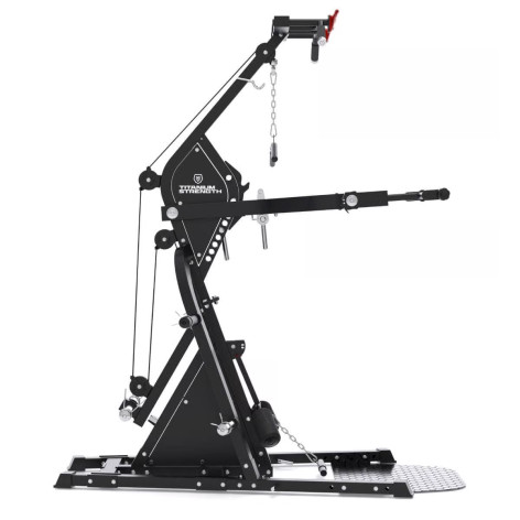 Station avec poulies haute et basse et bras de levier