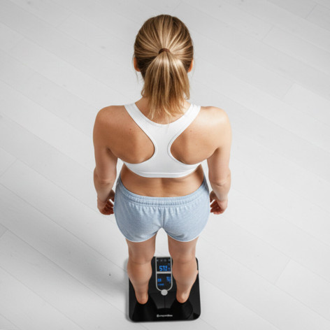 Balance domestique compacte et élégante en noir ou blanc