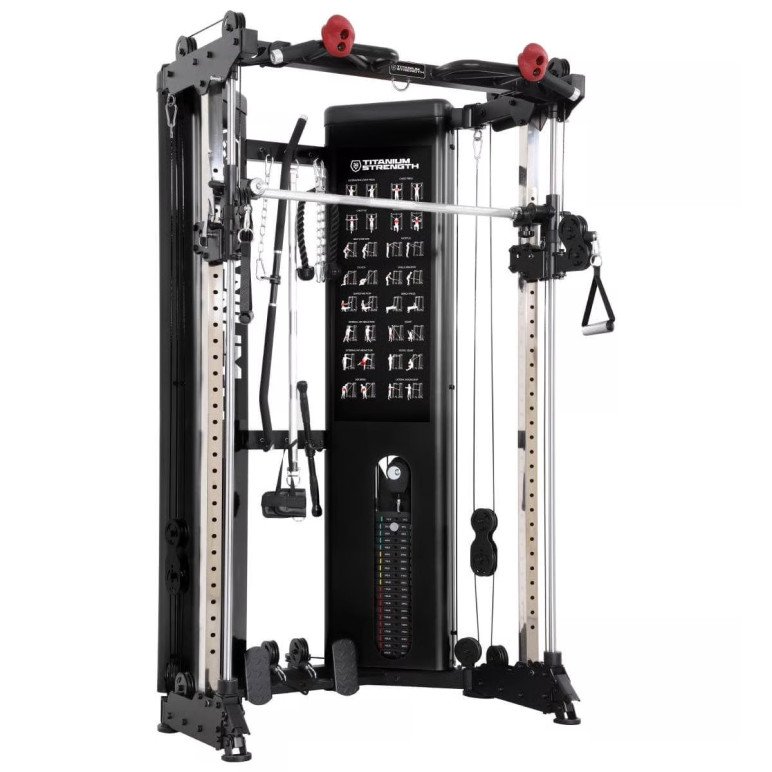 Smith machine avec double poulie réglable
