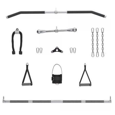 Rack à squat avec barre guidée et accessoires