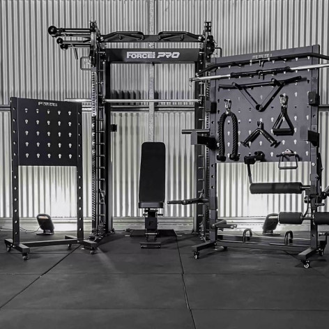 Base de stockage pour accessoires de musculation et poignées de tirage