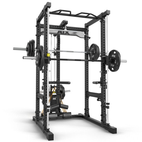 Rack squat avec barre multigrip