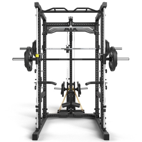 Barre guidée pour squats et presses