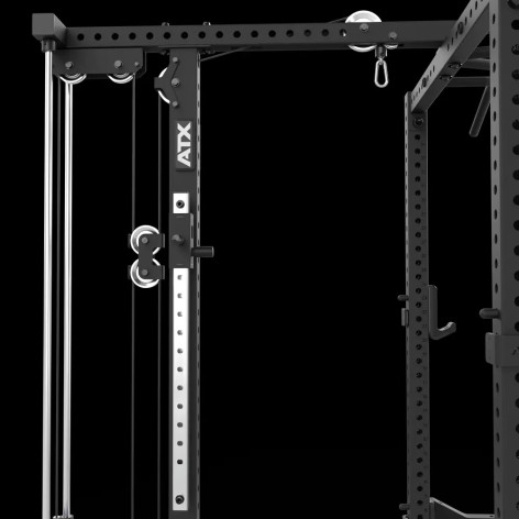 Half rack à squat avec poulie guidée