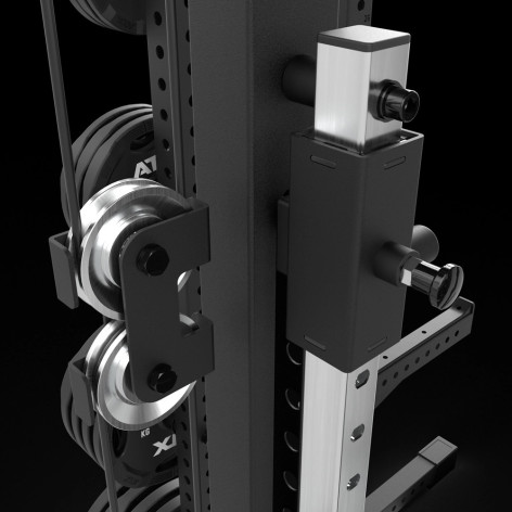 Rack à squat ATX avec poulie guidée et supports pour disques
