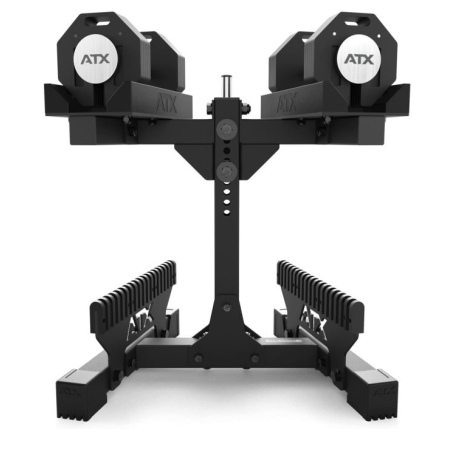 Haltères octogonales avec support inclus