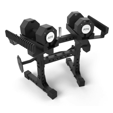 Octa Dumbbells ATX avec rack et barre de musculation modulable
