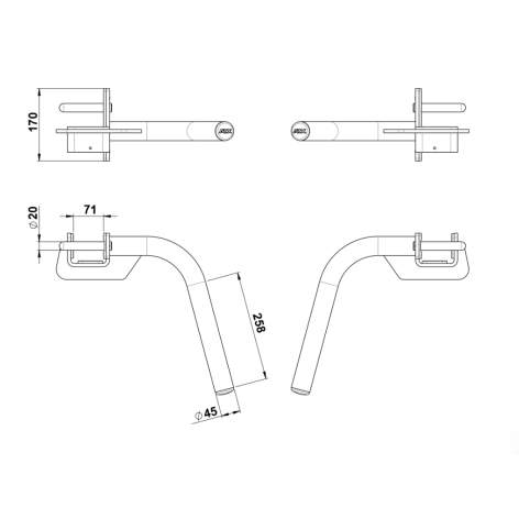 ATX barres à dips pour racks et cages à squat série 700 - vue 7