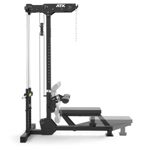 Plate loaded lat pull down station combo rowing