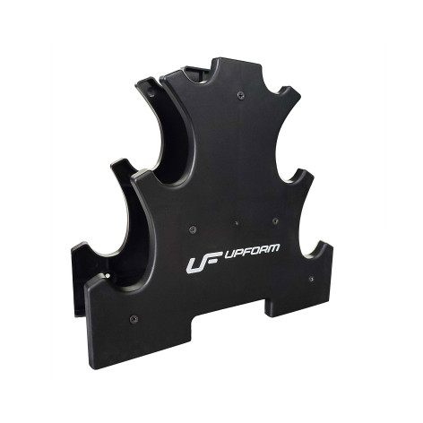 Set d'haltères en vinyle avec support en pyramide