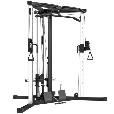 Station de musculation d'angle multifonction avec barre de traction - Cage home gym 15 positions réglables
