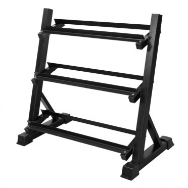 Support de stockage horizontal pour haltères de musculation 3 niveaux - Rack de rangement professionnel Max 300 kg