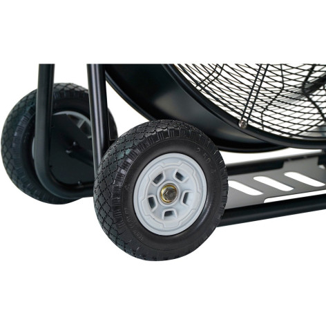 Ventilateur brasseur d'air avec roues de transport