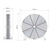 Dimensions ventilateur mobile pour salle de sport