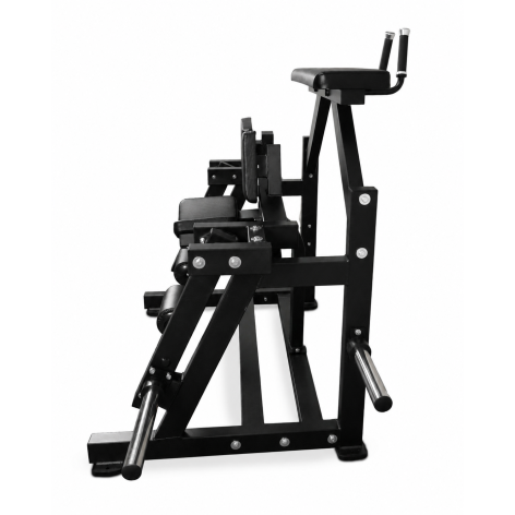 Plate loaded leg curl machine