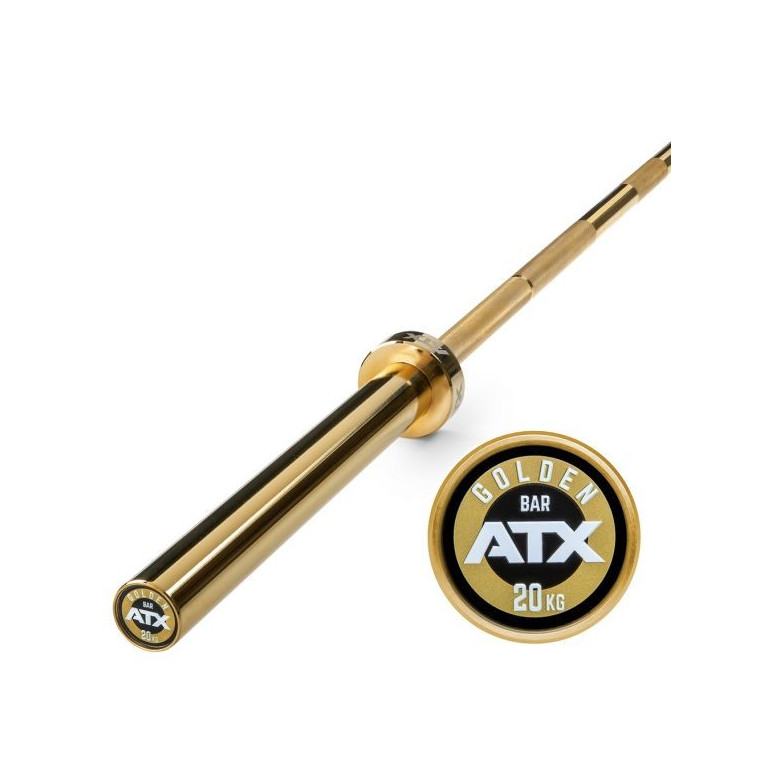 Barre de musculation olympique en or