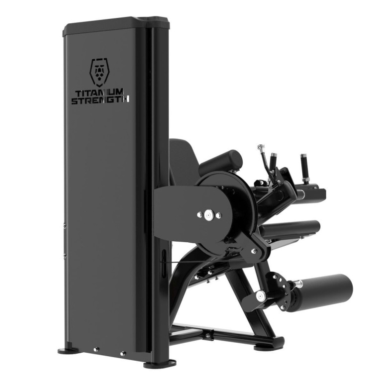 Selectorized leg curl extension machine