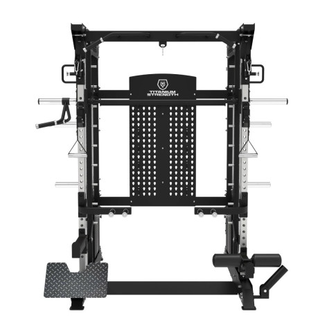 Station de musculation professionnelle avec Smith machine et double poulie