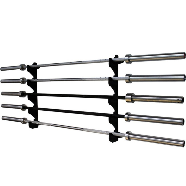 Support mural horizontal pour barre de musculation
