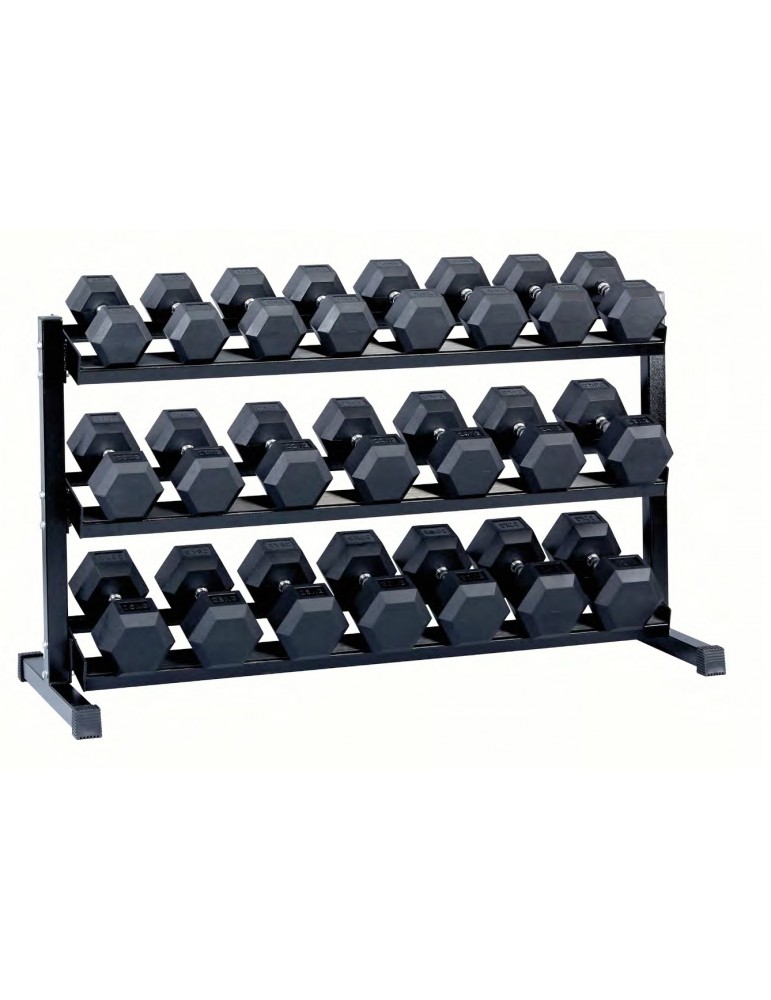 Set Haltères Hexagonales + Rack (2kg - 30kg)