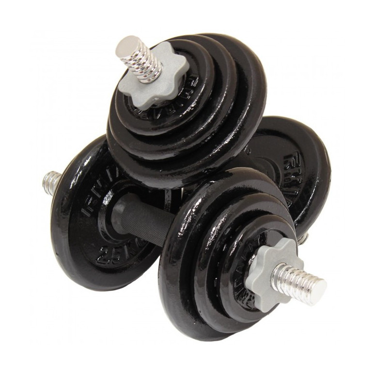 Paire d'haltères en KIT 2 x 20 kg avec mousse de protection pour entraînement à domicile