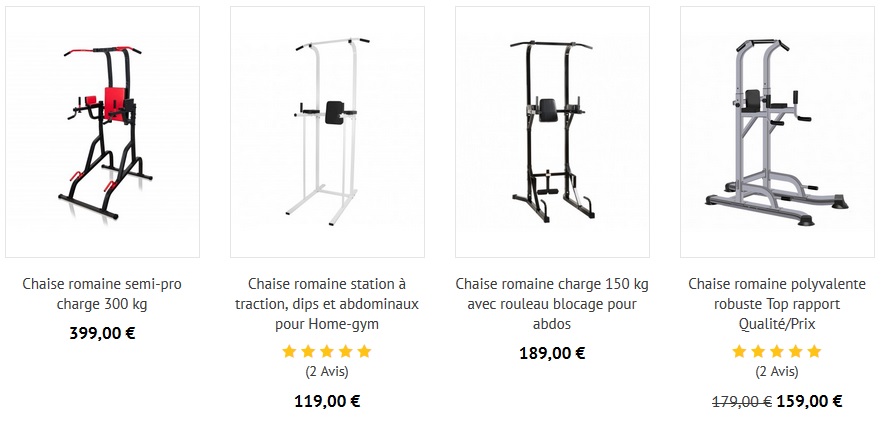 chaises romaines musculation pas cher
