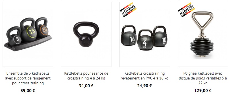 kettlebells pas cher