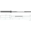 La barre olympique 150 cm résistance 200 kg - vue 4