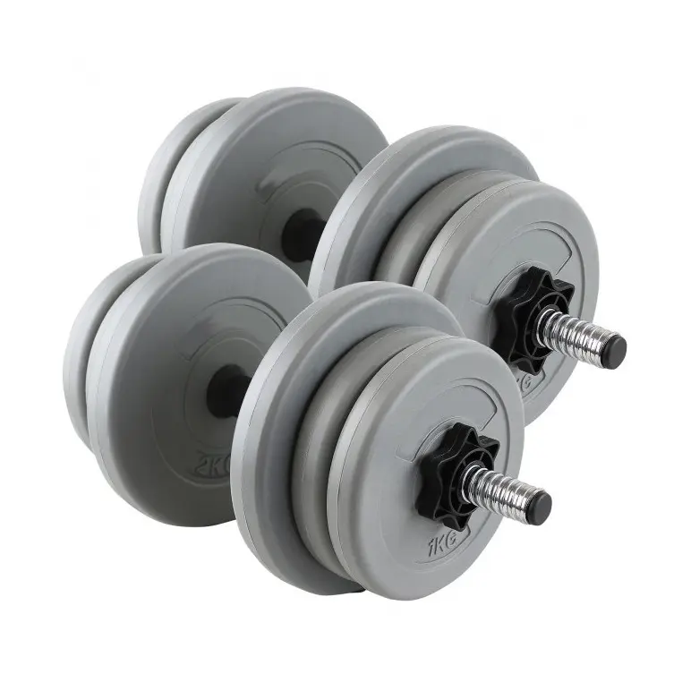 Kit d'haltères barres chromés 20kg de poids