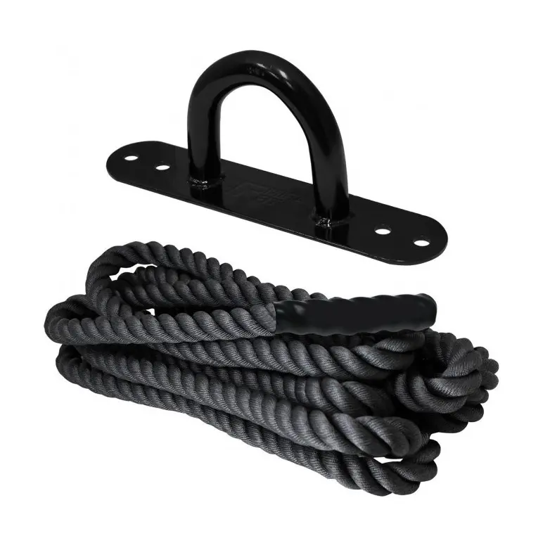 Kit battle rope 9 mètres + support de fixation