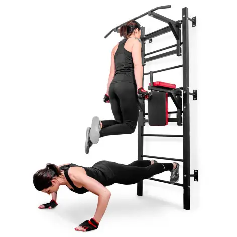 Station multifonctions dips tractions abdos fixation murale - vue 7