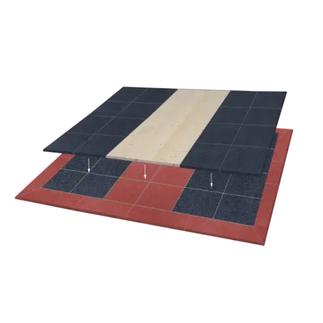Plateau d'haltérophilie pour la pratique du soulevé de terre - vue 3