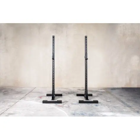 Chandelles noir pour exercices de squat en home-gym