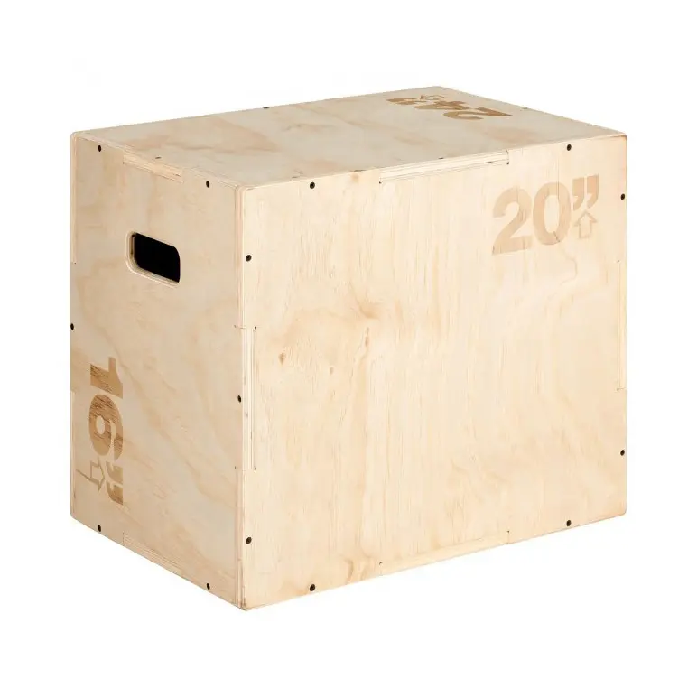 Box de pliométrie en bois 3 en 1 40,5/51/61cm