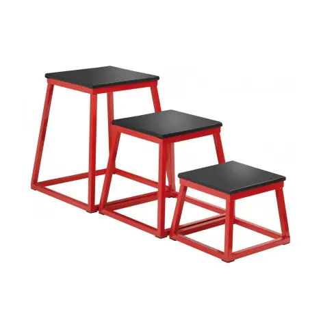 Set de 3 plyobox rouge en métal pour cross-training - vue 2