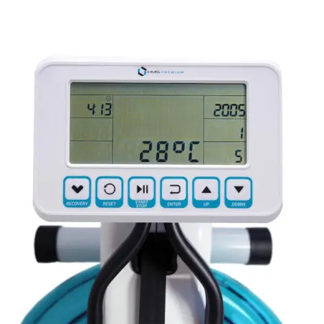 Rameur à eau pliable avec écran de bord LCD complet - vue 3