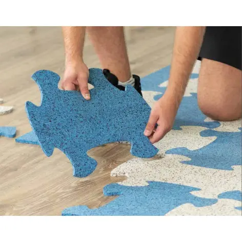 Mosaïque de dalles de sport