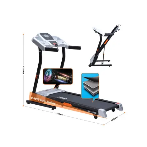 Tapis de course allant jusqu'à 14km/h