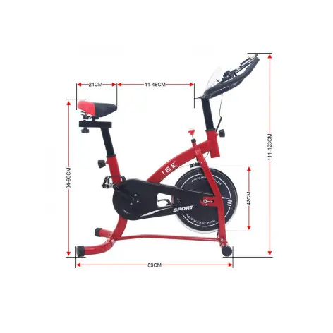 Dimensions de vélo de spinning pour développement du cardio