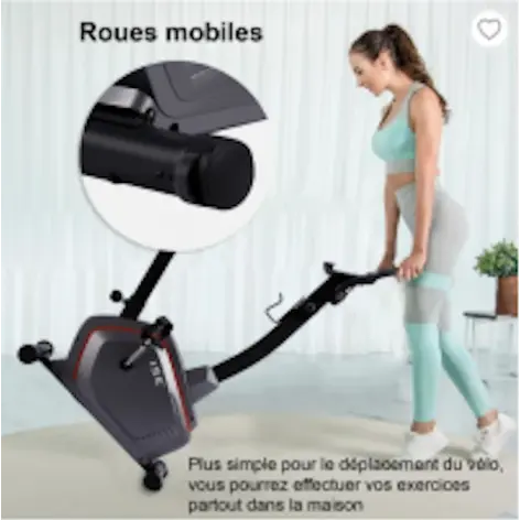 Vélo d'appartement haute qualité avec roues de transport - vue 3