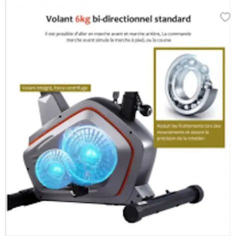 Vélo d'appartement avec roue d'inertie de 5 kg