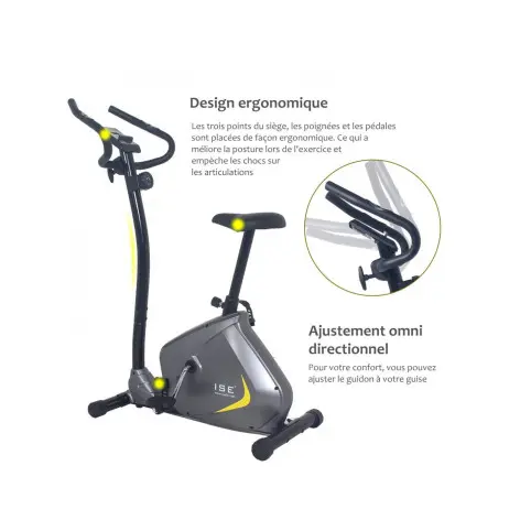 Vélo d’appartement avec guidon ajustable pour convenir à tous types de personnes