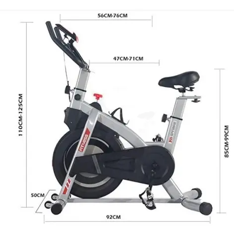 Dimensions du vélo de spinning avec roue d'inertie haute qualité