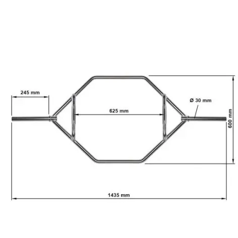 Dimensions de la barre de musculation pour le soulevé de terre