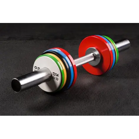 Barre d'haltère courte olympique 65 cm - vue 2